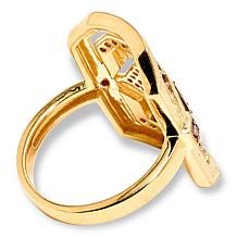 Rarities .36ctw Champagne Diamond Geometric Ring