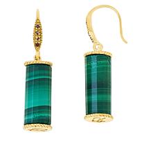 Rarities Barrel-Cut Gemstone and Champagne Diamond Drop Earrings