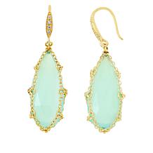 Rarities Chalcedony Gold-Plated Drop Earrings