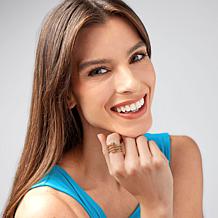 Rarities Gold-Plated 1ctw Pavé Diamond Wrap Ring