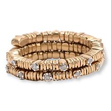 Rarities Gold-Plated .23ctw Diamond Legacy Coil Wrap Ring