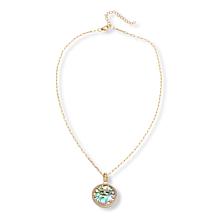 Rarities Gold-Plated Abalone Doublet Celestial Pendant with Chain