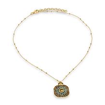 Rarities Gold-Plated Champagne Quartz  and Multigemstone Drop Necklace
