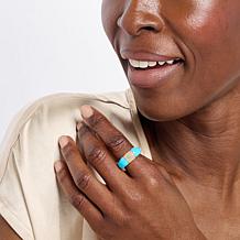 Rarities Gold-Plated Gemstone and White Topaz Band Ring