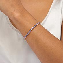 Rarities Gold-Plated Sterling Silver Oval Gemstone Line Bracelet