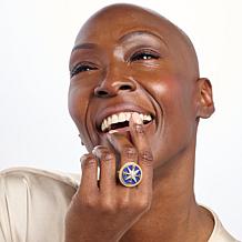 Rarities Lapis and Zircon Compass Ring