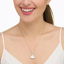 Rarities Mother-of-Pearl and Multigem Gold-Plated 18" Chain Necklace
