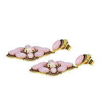Rarities Pink Opal, White Opal and Champagne Diamond Earrings