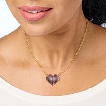 Rarities Rhodolite Heart Gold-Plated Necklace