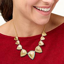 Rarities Sapphire and Multigemstone Gold-Plated Station Necklace