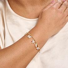 Rarities White Zircon Charm Bracelet with Extender