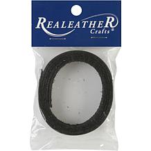 Realeather Crafts Suede Strip, .5" x 36" - Black