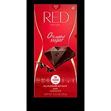 RED Chocolate 12-count 3.5oz Dark Chocolate Bars with Stocking