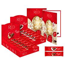 RED Chocolate 24-ct Nuts & Milk Chocolate Bars w/Easter Card