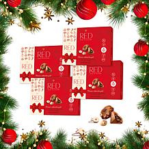 RED Chocolate 4-pack Diamond Truffles with Hazelnut Filling Ships 11/3