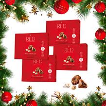 RED Chocolate European Crafted 4pk Hazelnut Truffle Boxes - Ships 12/1
