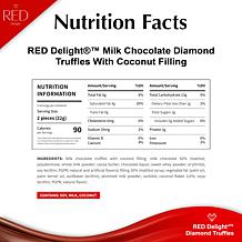 RED Chocolate European Crafted Coconut Truffles 100 Count