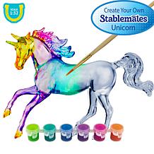Reeves Stablemates 1:32 Scale Suncatcher 5 Piece Craft Set, Unicorn