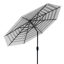 Reflection 9' OneClick Gen2 Black & White Patio Market Umbrella