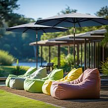 Reflection 9' OneClick Gen2 Navy Patio Market Umbrella