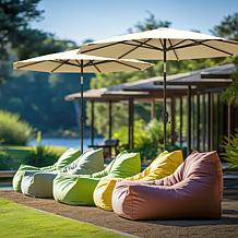 Reflection 9' OneClick Gen2 Tan Patio Market Umbrella