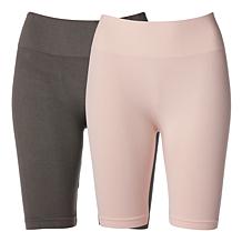 Rhonda Shear 2-pack Ahh Seamless Cotton Smoothing Longline Short