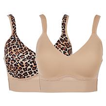 Rhonda Shear 2-pack Molded Cup Bra with Mesh Back Detail