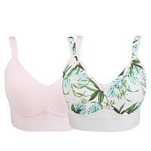 Rhonda Shear 2-pack Molded Cup Bra with Mesh Back Detail