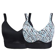 Rhonda Shear 2-pack Molded Cup Bra with Mesh Back Detail