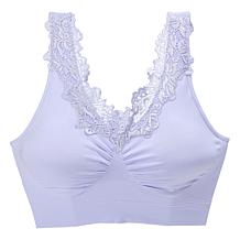 Rhonda Shear 2-pack Seamless Bra with Lace Inset