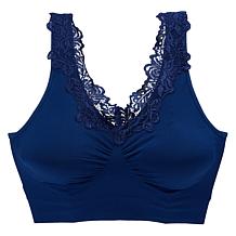 Rhonda Shear 2-pack Seamless Bra with Lace Inset