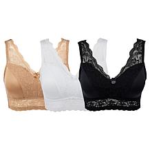 Rhonda Shear 3-pack Pin-Up Bra with Removable Pads