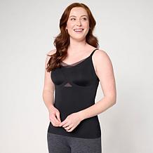 Rhonda Shear Invisible Edge Mesh Back Tank