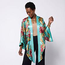 Rhonda Shear Tie-Front Kimono Topper