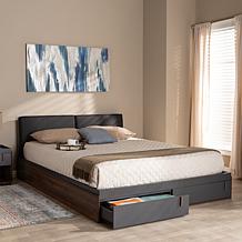 Rikke Two-Tone Queen Size Platform Storage Bed