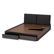 Rikke Two-Tone Queen Size Platform Storage Bed