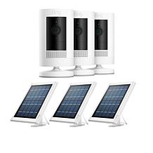Ring  Stick Up Security Camera 3-pk w/3 Solar Panels & Ring Assist+