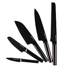 Ron 6-piece Knife Block Set with Titanium PVD Coated Blades