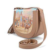 Ron White Amara Leather Crossbody Saddle Bag