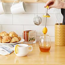 RSVP Honey Jar With Silicone Dipper
