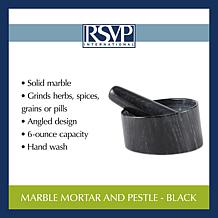 RSVP Marble Mortal and Pestle - Black