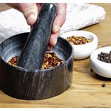 RSVP Marble Mortal and Pestle - Black