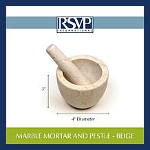 RSVP Marble Mortar & Pestle - Beige