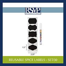 RSVP Reusable Spice Labels - Set of 30