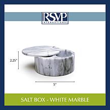 RSVP Salt Box - White Marble