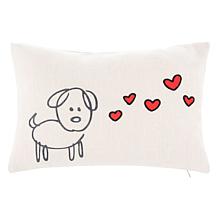 Safavieh 12" x 18" Puppy Love Pillow