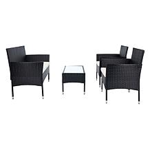 Safavieh Abdul 4-Piece Living Set - Black, Grey