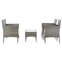 Safavieh Abdul 4-Piece Living Set - Black, Grey