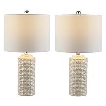 Safavieh Artef Navy Blue Ceramic 2-pack Table Lamps