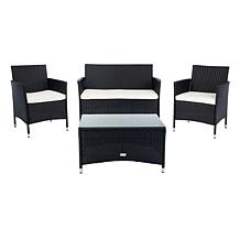 Safavieh Bandele 4-Piece Living Set - Black, Grey